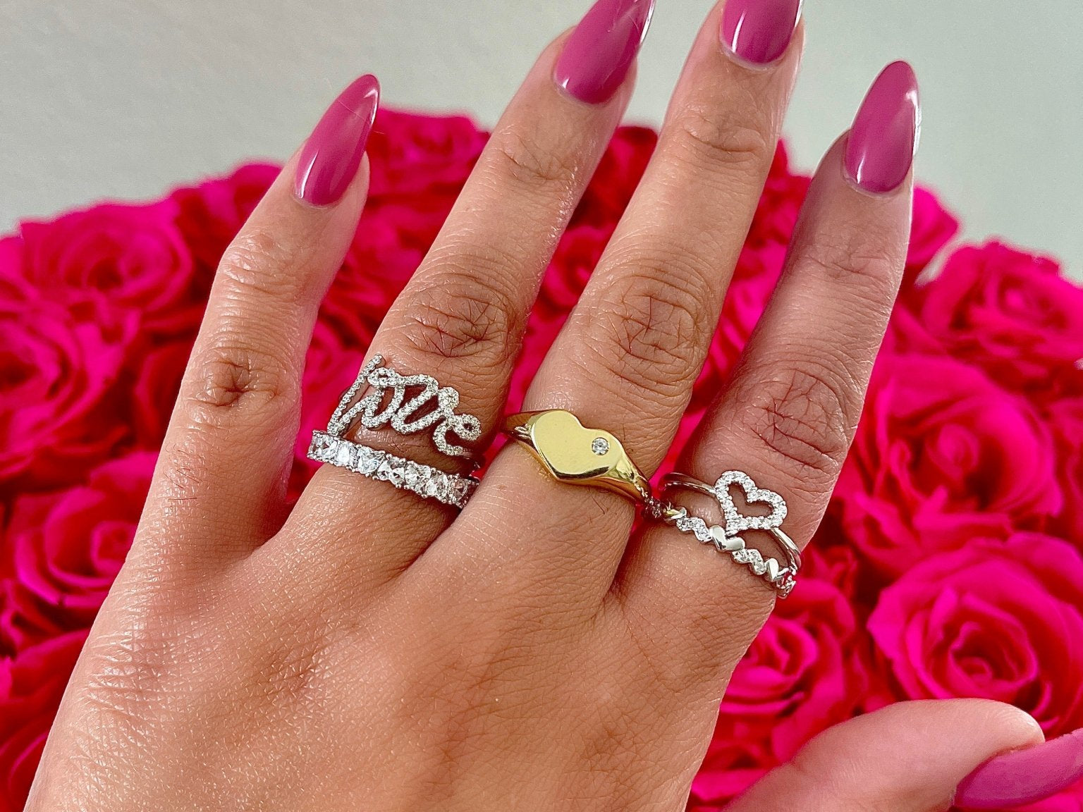 ALL THE HEARTS RINGS [SET] - KING ME Custom Jewelry