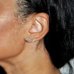 CZ TRIPLE HEART NECKLACE & EARRINGS SET - KING ME Custom Jewelry