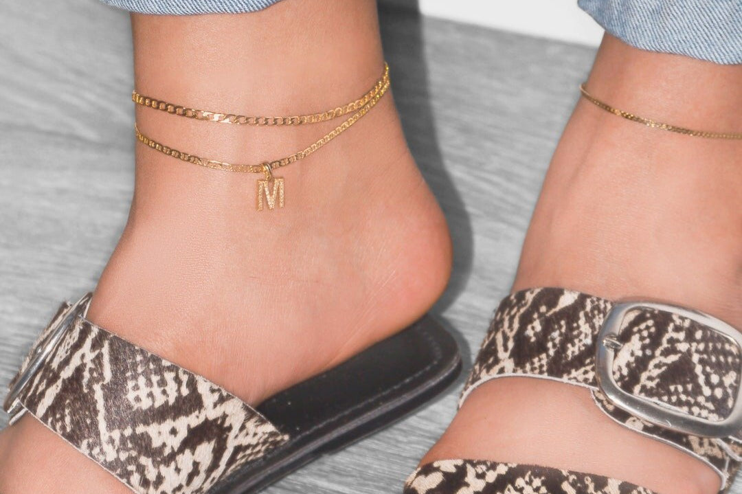 INITIAL ANKLET [Gold Filled Chain] - KING ME Custom Jewelry by PG
